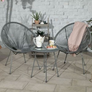 Monaco Egg Chair Set - Grey